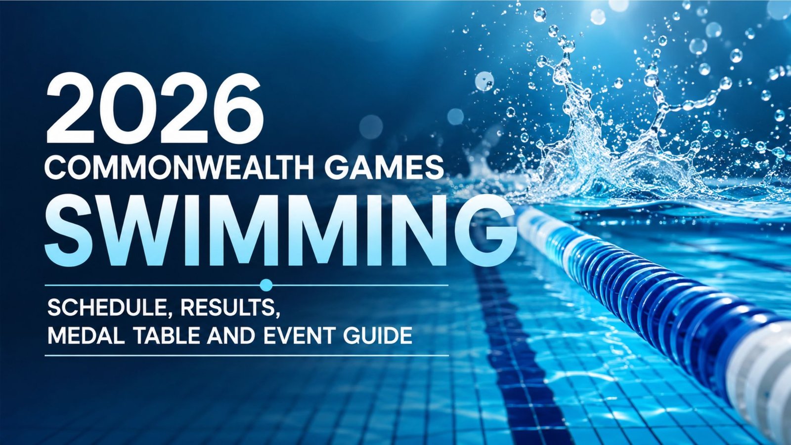2026 Commonwealth Games Swimming Schedule, Results, Medal Table and Event Guide