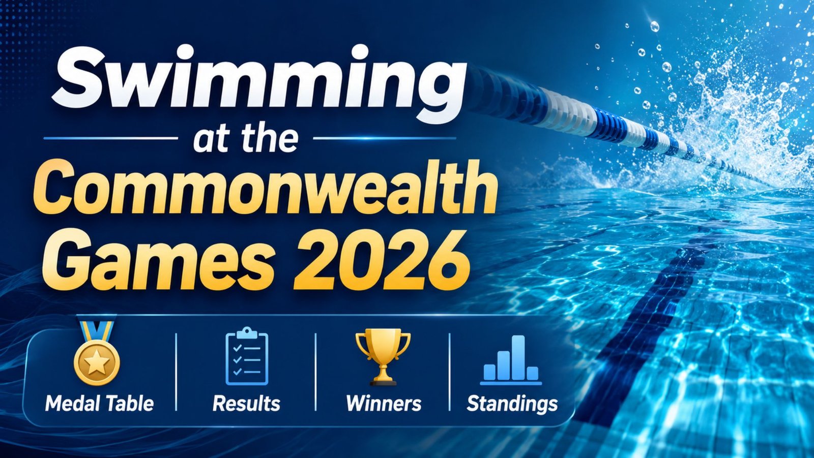 Swimming at the Commonwealth Games 2026 Medal Table, Results, Winners, and Standings